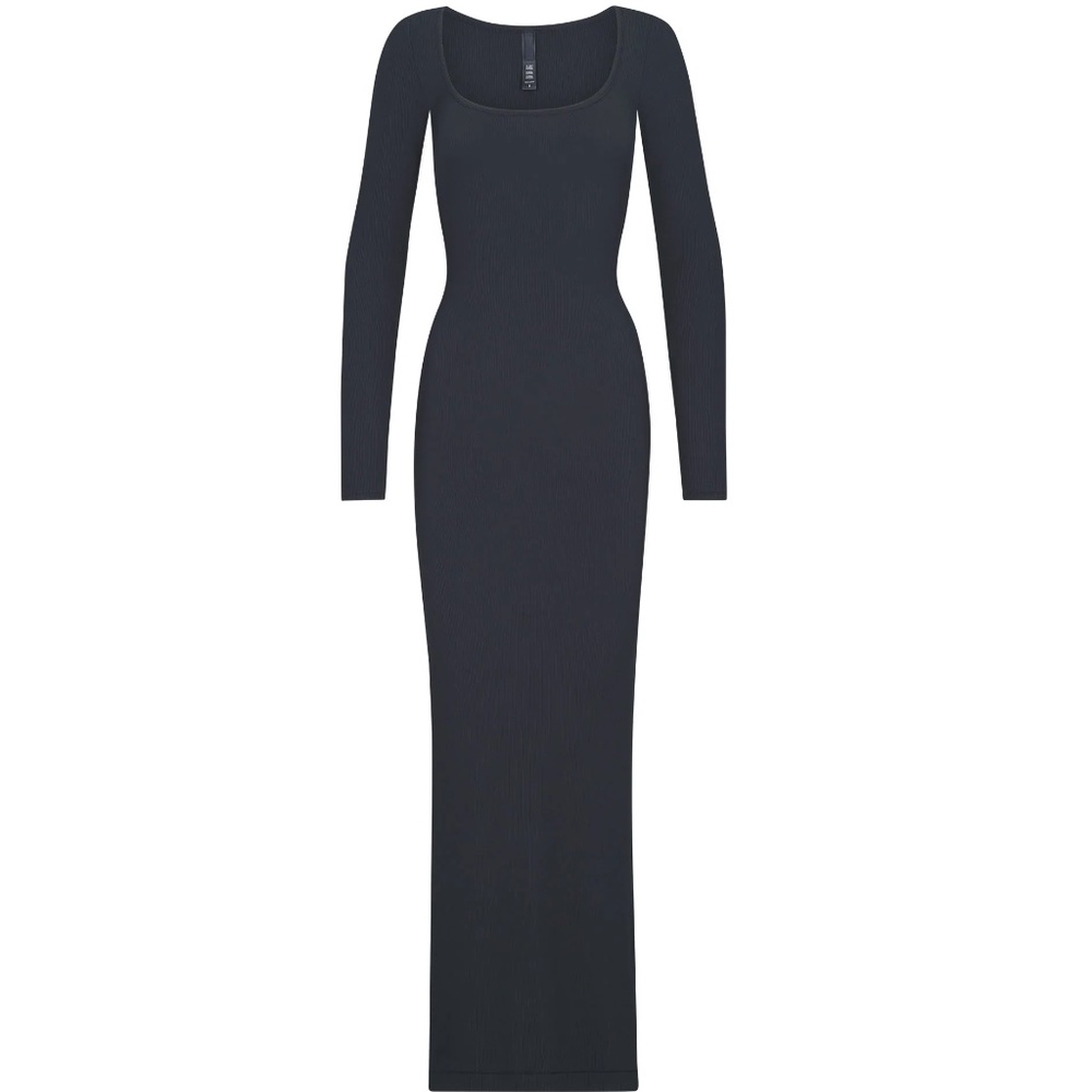 SKIMS Graphite Soft Lounge Long Sleeve Dress. Worn once!